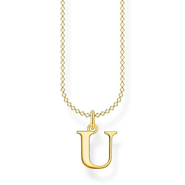 Bokstavshalsband Guld - U - Thomas Sabo halsband - Snabb frakt & paketinslagning - Nordicspectra.se