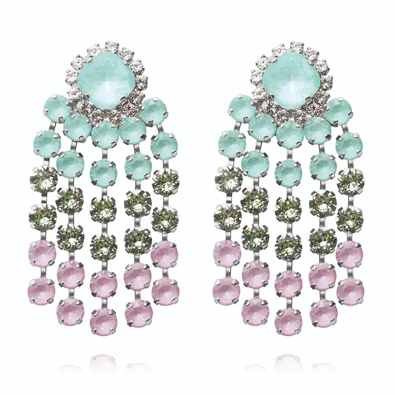 Caroline Svedbom - Rafaela Earrings Rhodium Soft Pastel Combo