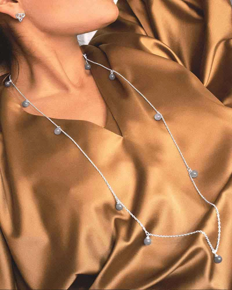 Moon Necklace Long Smokey - Drakenberg Sjölin Halsband - Snabb frakt & paketinslagning - Nordicspectra.se