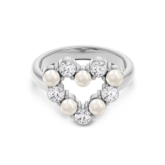 Affinity Pearl Heart Ring Steel - Edblad - Snabb leverans - Gratis paketinslagning