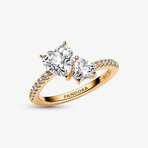Dubbel Glittrande Ring Guld - PANDORA - Snabb frakt & paketinslagning - Nordic Spectra
