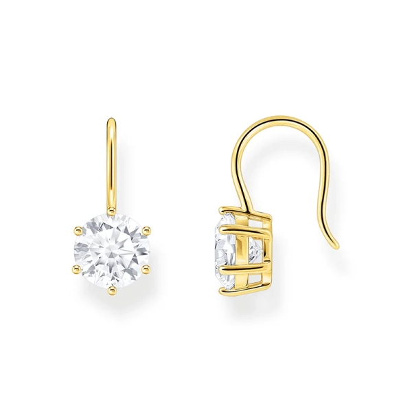 Krokörhängen med Glittrande Stenar Guld - Thomas Sabo - Snabb leverans & paketinslagning - Nordic Spectra
