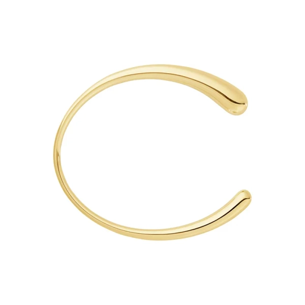 Mercy öppen armring i 18K guld med rundade ändar
