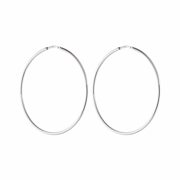 Letters Big Hoop Ear Silver -CU Jewellery - Snabb frakt & paketinslagning - Nordicspectra.se