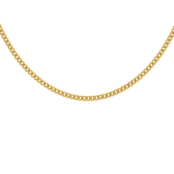 Curb Chain Wide Gold - Edblad - Snabba leveranser - Gratis paketinslagning