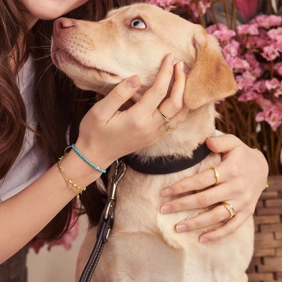 Pärlarmband Turkos med Silverklöverblad - Thomas Sabo armband - Snabb frakt & paketinslagning - Nordicspectra.se