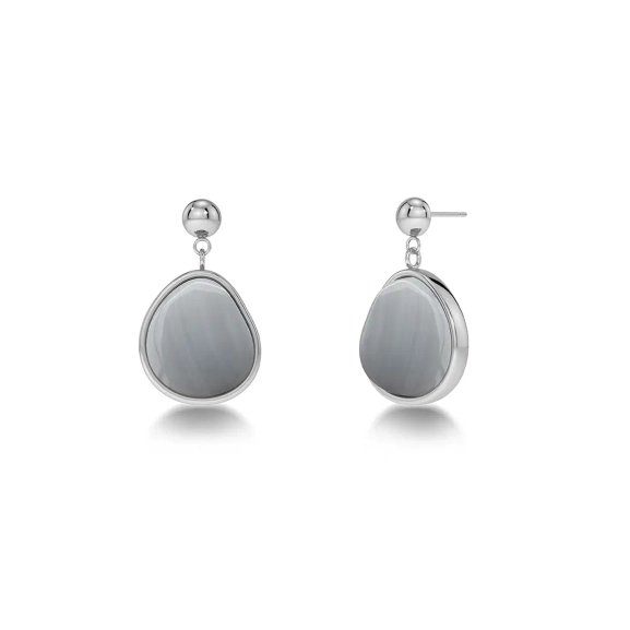 Agatha Earrings S Grey Steel - Edblad - Snabba leveranser - Gratis paketinslagning