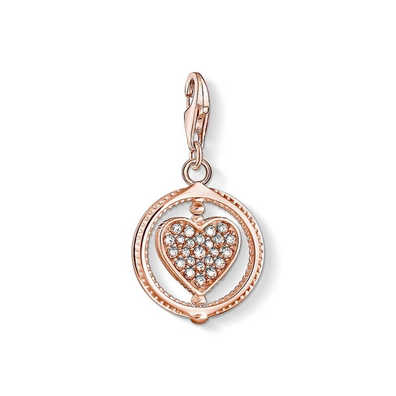 Charm-Anhänger Herz Pavé roségold von Thomas Sabo, Schneller Versand - Nordicspectra.de