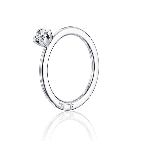 Love Bead Wedding Ring 0.19 ct White Gold - Efva Attling ringar - Snabb frakt & paketinslagning - Nordicspectra.se