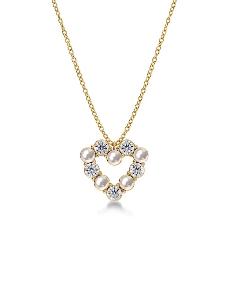 Affinity Pearl Heart Necklace Gold - Edblad - Snabb leverans - Gratis paketinslagning