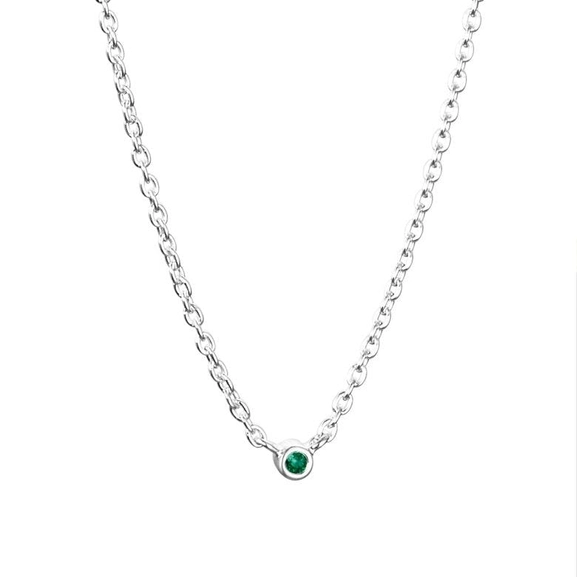 Micro Blink Necklace - Green Emerald - Efva Attling halsband - Snabb frakt & paketinslagning - Nordicspectra.se
