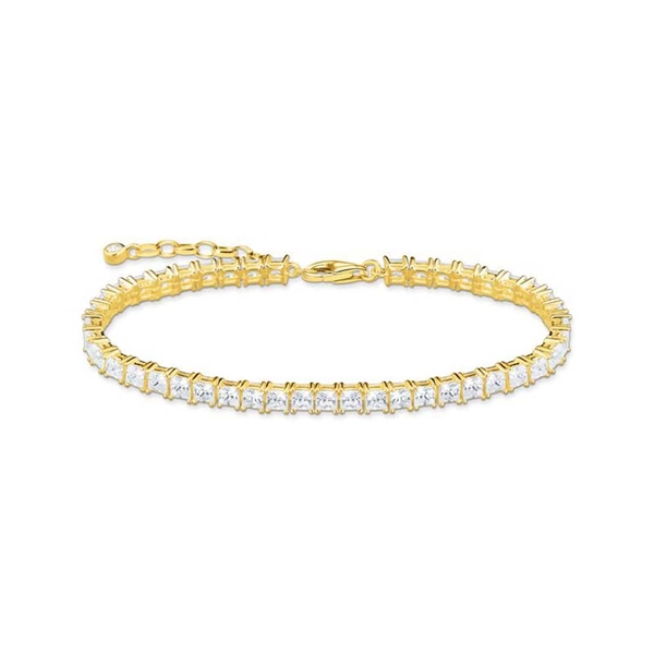Glittrande Tennisarmband Guld - Thomas Sabo berlock - Snabb frakt & paketinslagning - Nordicspectra.se