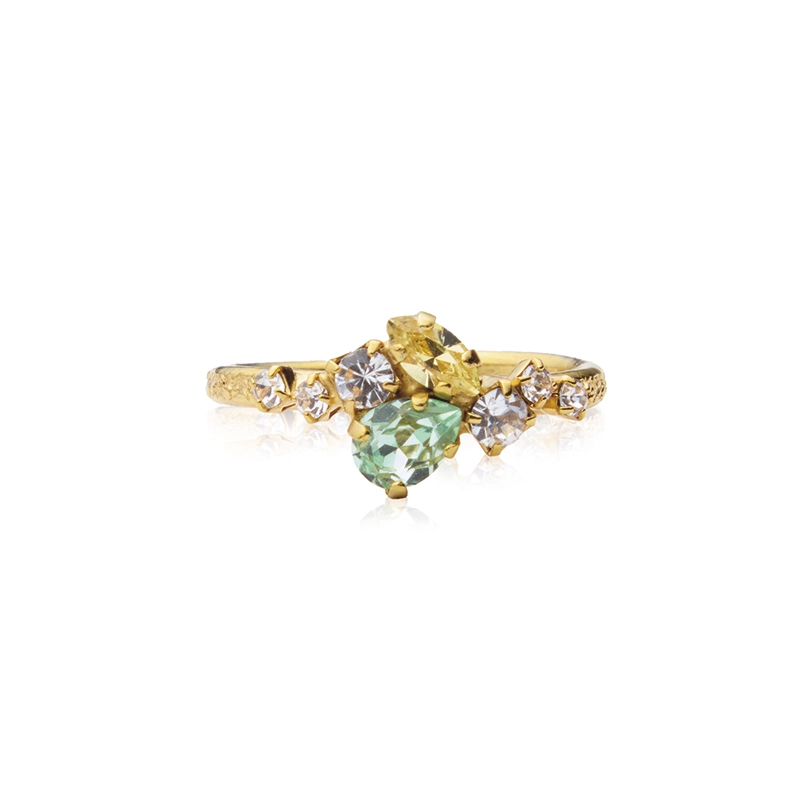 Caroline Svedbom - Sandra Ring Gold Chrysolite / Jonquil