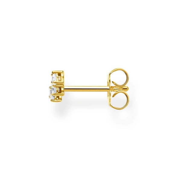 Einzel Ohrstecker Weiße Steine Gold von Thomas Sabo, Schneller Versand - Nordicspectra.de