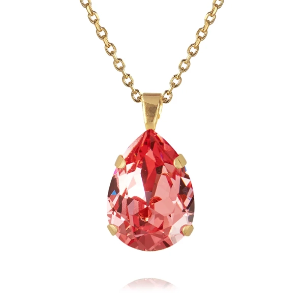 Classic Drop Necklace Gold Rose Peach - Caroline Svedbom - Snabb frakt & paketinslagning - Nordic Spectra