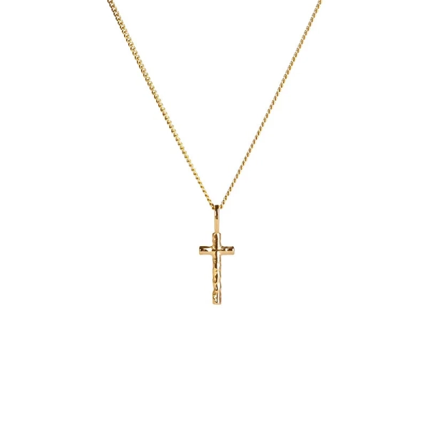 Organic Cross Necklace S Gold - Emma Israelsson - Suuri valikoima & ilmainen lahjapaketointi