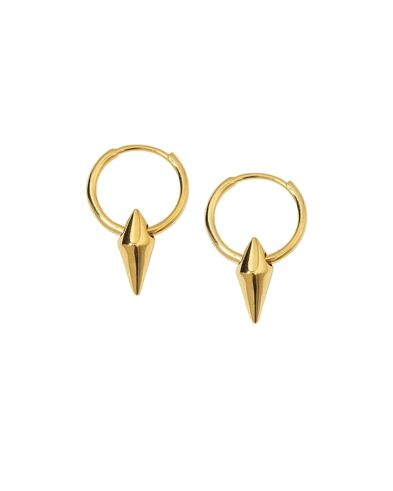 Syster P - Harvey Small Spike Hoops Gold