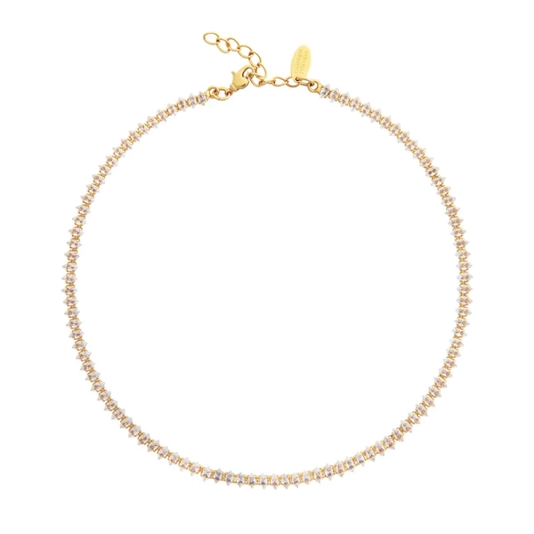 Crystal Navette Necklace Gold Crystal - Caroline Svedbom - Snabb frakt & paketinslagning - Nordic Spectra