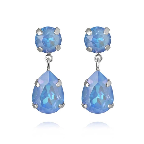 Mini Drop Earrings Rhodium Ocean Blue Delite - Caroline Svedbom - Nopea toimitus ja lahjapakkaus - Nordic Spectra