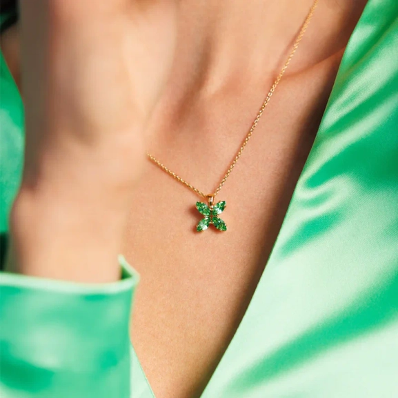Crystal Star Necklace Gold Peridot - Maria Black - Snabb frakt & paketinslagning - Nordic Spectra