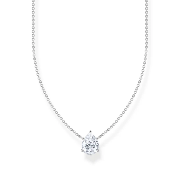 Kette mit weißem Tropfen-Anhänger Silber - Thomas Sabo - Nordic Spectra