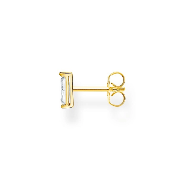 Einzel Ohrstecker Weißer Stein Gold von Thomas Sabo, Schneller Versand - Nordicspectra.de