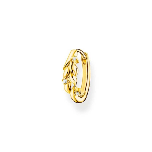 Creol Blad med Vita Stenar Guld - Thomas Sabo berlock - Snabb frakt & paketinslagning - Nordicspectra.se