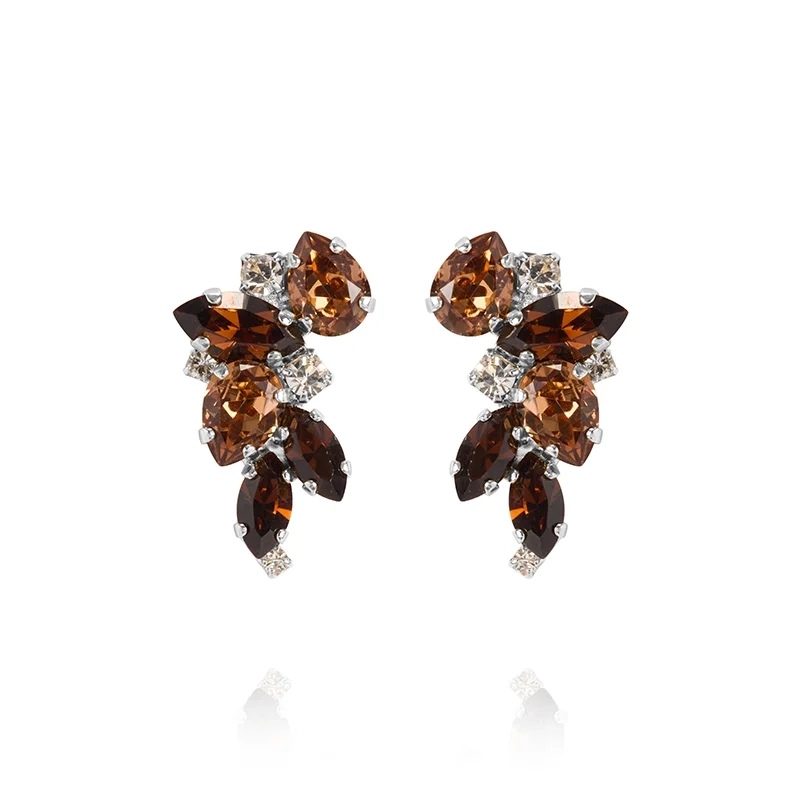 Caroline Svedbom - Demi Earrings Rhodium Recreated Topaz Combo