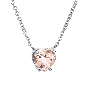 Lovely Heart Necklace White Gold - Efva Attling - Vackra & betydelsefulla smycken - Fri frakt