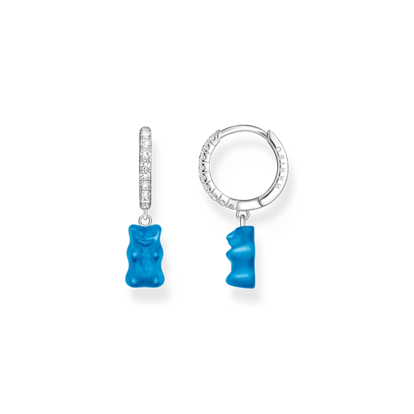 HARIBO Mini Single Creole Blue Gummy Bear with Sparkling Stones - Thomas Sabo - Suuri valikoima & ilmainen lahjapaketointi - Nordic Spectra