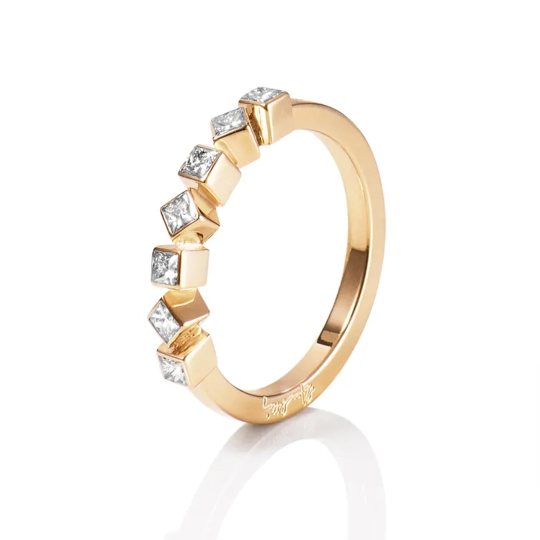 Efva Attling – Love Dice & Stars Ring Gold
