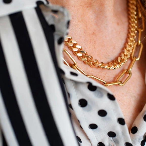 Link Chain Necklace Gold - Sophie By Sophie - Snabb frakt & paketinslagning - Nordicspectra.se