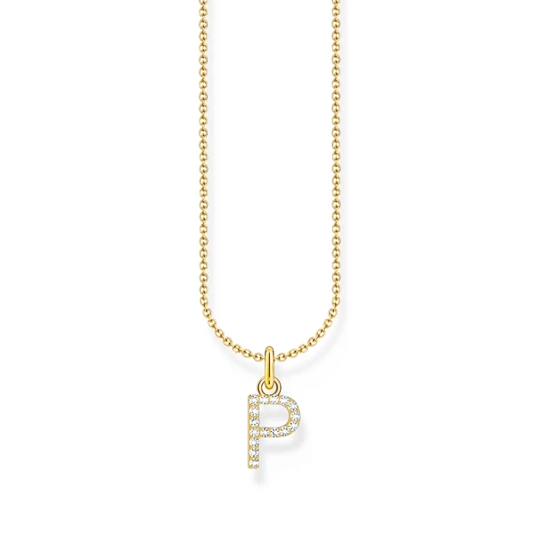 Kette mit Buchstaben-Anhänger P Gold - Thomas Sabo - Nordic Spectra