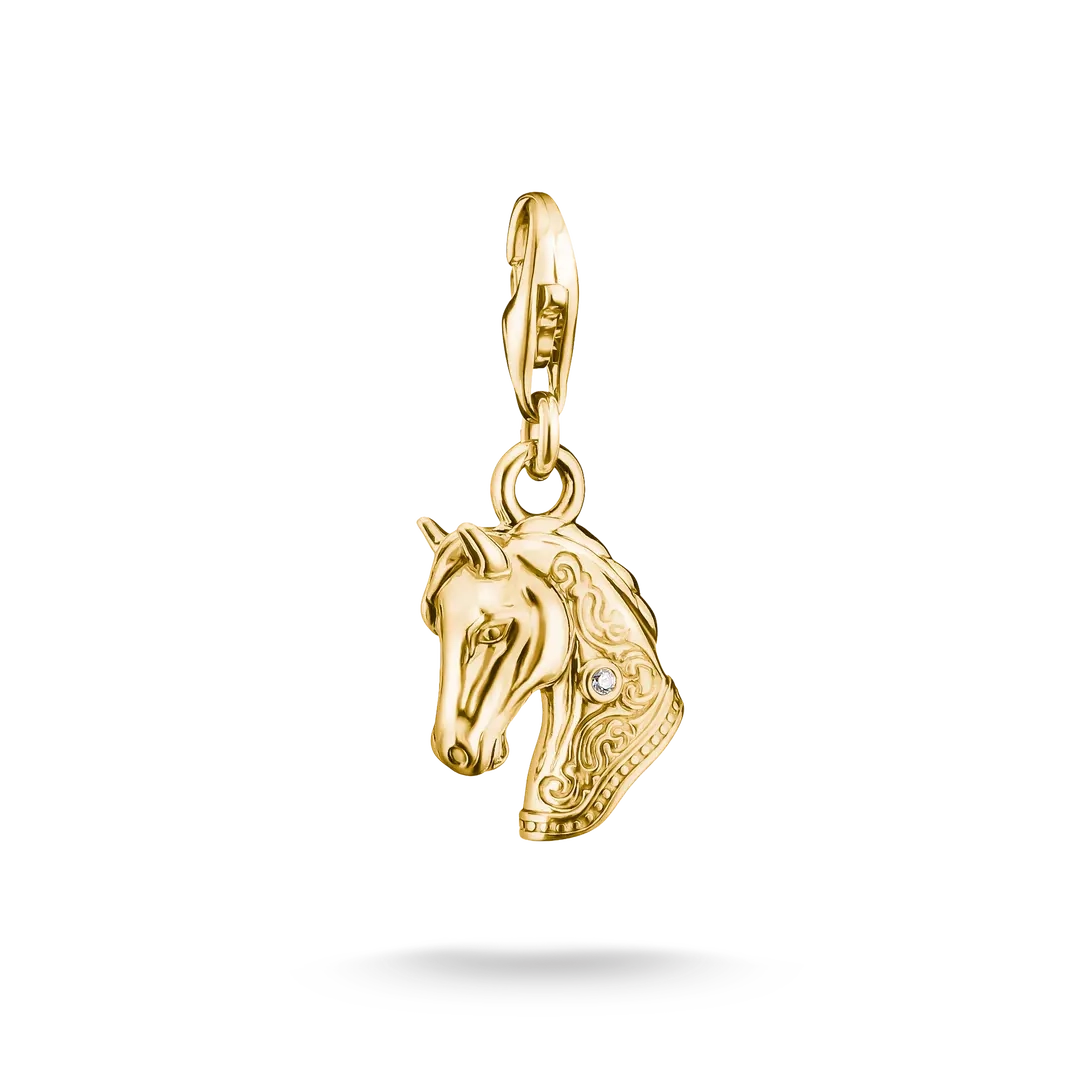 Hästhuvud Berlock Guld