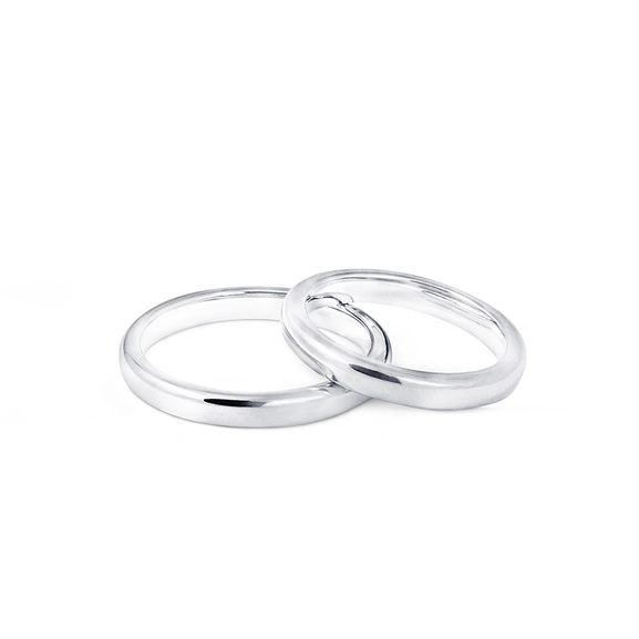 1946 Ring Välvd 3 mm Vitguld - Nordic Spectra - Förstärker livets stora händelser - Nordic Spectra