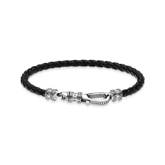 Nahkainen Rannekoru Musta - Thomas Sabo - Suuri valikoima & ilmainen lahjapaketointi - Nordicspectra.fi