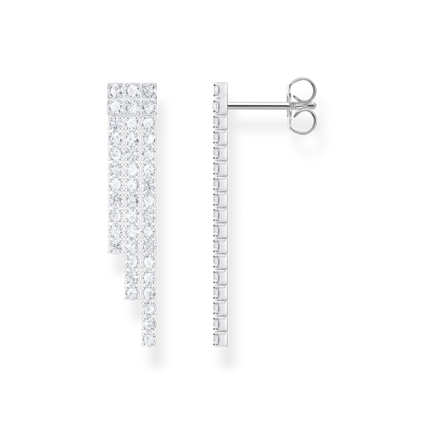 Wasserfall-Ohrringe mit weißen Steinen Silber - Thomas Sabo - Nordic Spectra