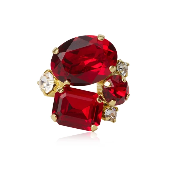 Mini Carolina Ring Gold Siam - Caroline Svedbom - Nopea toimitus ja lahjapakkaus - Nordic Spectra