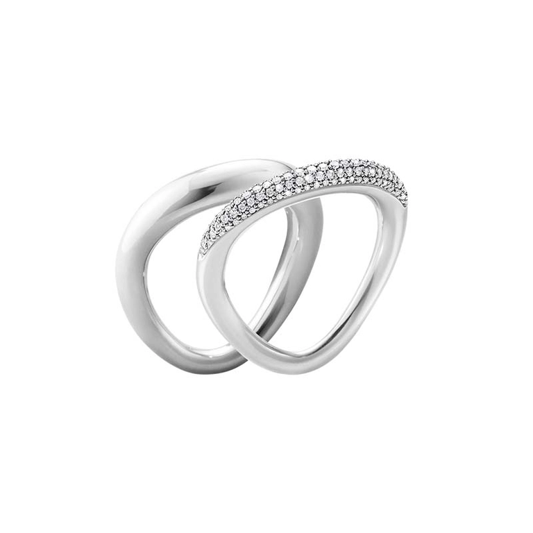 Offspring Ringkombination med Pavé Diamanter - Georg Jensen ringar - Snabb frakt & paketinslagning - Nordicspectra.se