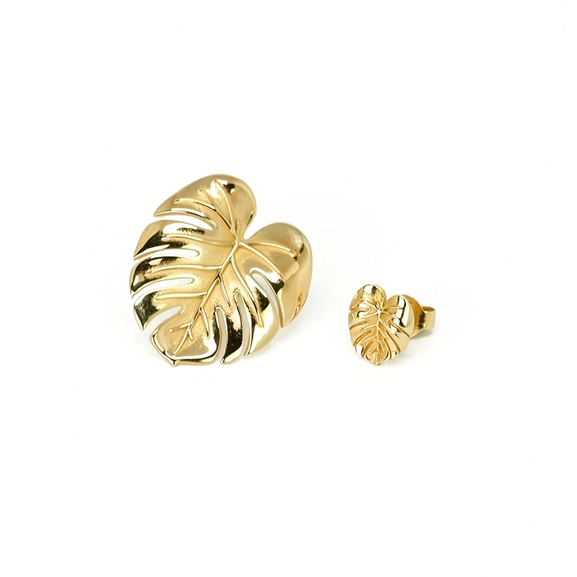 Mini Palm Leaf Earrings Gold - Emma Israelsson - Snabb frakt & paketinslagning - Nordicspectra.se