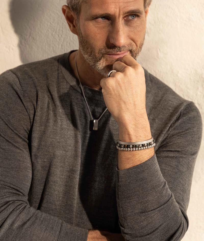 MIKE Armband Stål/Grön - AROCK - Snabb frakt & paketinslagning - Nordicspectra.se