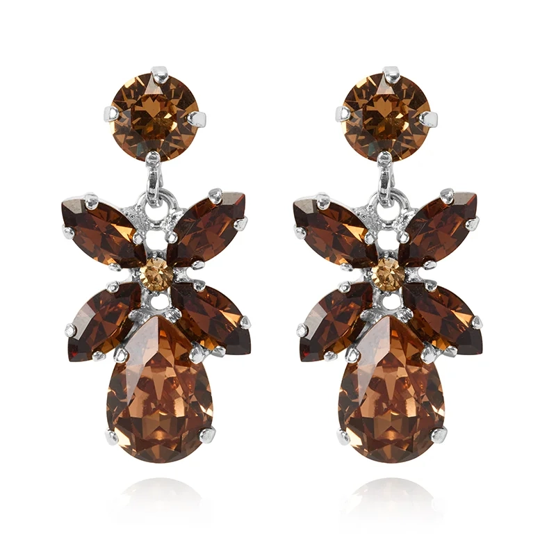 Caroline Svedbom - Mini Dione Earrings Rhodium Recreated Topaz Combo