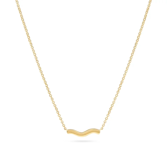 Ellera Waves Pianura Necklace Gold Sif Jakobsilta