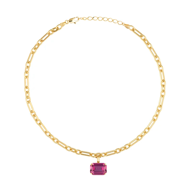 Caroline Svedbom - Lydia Chain Necklace Gold Dark Rose