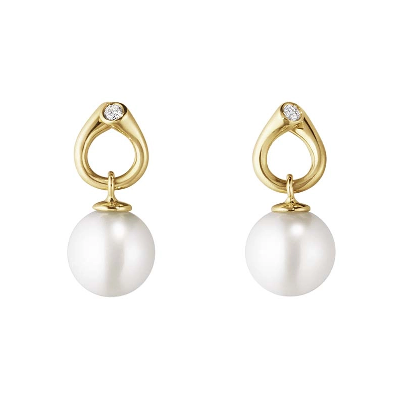 Magic Ohrringe Gold Mit Perlen Und Diamanten von Georg Jensen, Schneller Versand - Nordicspectra.de