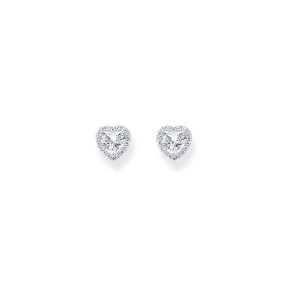 Hjärtformade Haloörhängen med Glittrande Stenar - Thomas Sabo - Snabb leverans & paketinslagning - Nordic Spectra