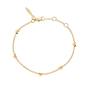 Loving Heart Drop Full Bracelet Gold - Drakenberg Sjölin Armband - Snabb frakt & paketinslagning - Nordicspectra.se