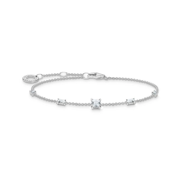 Armband med Vita Stenar - Thomas Sabo berlock - Snabb frakt & paketinslagning - Nordicspectra.se
