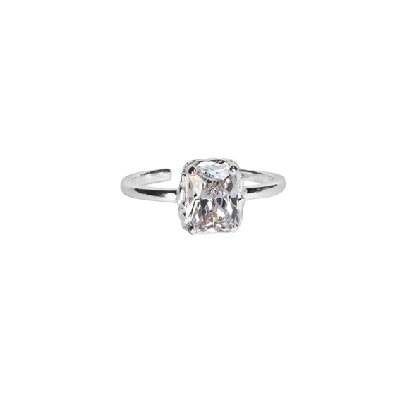 Queen Ring S Weißsilber – eleganter