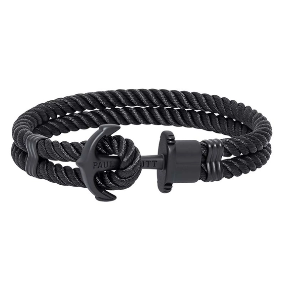 Nylon Phrep Armband Svart/Svart - Paul Hewitt armband - Snabb frakt & paketinslagning - Nordicspectra.se